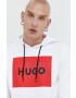 Hugo Памучен суичър в бяло с принт - Pepit.bg
