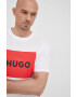 Hugo Памучна тениска в бяло с принт - Pepit.bg