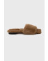 Hugo Пантофи Lola Slipper-fur в бежово - Pepit.bg