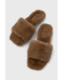 Hugo Пантофи Lola Slipper-fur в бежово - Pepit.bg