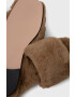 Hugo Пантофи Lola Slipper-fur в бежово - Pepit.bg