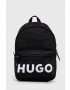 Hugo Раница в черно голям размер с принт - Pepit.bg