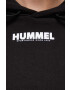 Hummel Памучен суичър в черно с качулка с принт - Pepit.bg