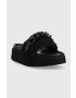 Inuikii Чехли Woven Chain Platform в черно с платформа 70103-103 - Pepit.bg