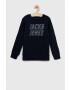 Jack & Jones Детски суичър в тъмносиньо с принт - Pepit.bg