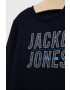 Jack & Jones Детски суичър в тъмносиньо с принт - Pepit.bg