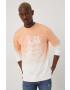 Jack & Jones Памучен суичър в оранжево с принт - Pepit.bg