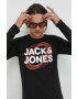 Jack & Jones Памучна блуза с дълги ръкави JCOLUCA TEE LS CREW NECK FST - Pepit.bg