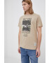 Jack & Jones Памучна тениска в бежово с принт - Pepit.bg