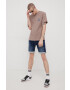 Jack & Jones Памучна тениска в бежово с принт - Pepit.bg