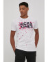 Jack & Jones Памучна тениска в бежово с принт - Pepit.bg