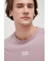 Jack & Jones Памучна тениска в лилаво с принт - Pepit.bg