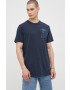 Jack & Jones Памучна тениска в тъмносиньо с принт - Pepit.bg
