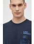 Jack & Jones Памучна тениска в тъмносиньо с принт - Pepit.bg