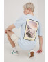 Jack & Jones Памучна тениска в лилаво с принт - Pepit.bg