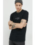 Jack & Jones Памучна тениска в черно с десен - Pepit.bg