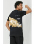 Jack & Jones Памучна тениска в черно с десен - Pepit.bg