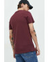 Jack & Jones Памучна Тениска в бордо с принт - Pepit.bg