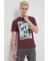 Jack & Jones Памучна тениска в лилаво с принт - Pepit.bg