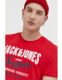 Jack & Jones Памучна тениска JJELOGO - Pepit.bg