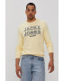 Jack & Jones Суичър мъжки в жълто с принт - Pepit.bg