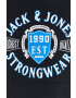 Jack & Jones Суичър в черно с качулка с принт - Pepit.bg