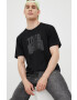Jack & Jones Тениска в черно меланж на - Pepit.bg
