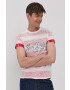 Jack & Jones Тениска мъжка в червено с принт - Pepit.bg