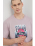 Jack & Jones Тениска в лилаво с принт - Pepit.bg