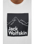 Jack Wolfskin Памучна тениска в бежово с десен - Pepit.bg