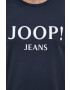 Joop! Памучна тениска в тъмносиньо с принт - Pepit.bg