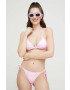 Juicy Couture Бански от две части в розово с леко подплатена чашка - Pepit.bg