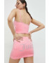 Juicy Couture Пола в розово къс модел с кройка тип молив - Pepit.bg