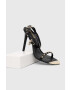 Just Cavalli Кожени сандали в черно 74RB3S20 - Pepit.bg