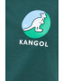 Kangol Памучна тениска в зелено с принт - Pepit.bg