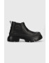 Karl Lagerfeld Боти челси Trekka Max в черно с платформа - Pepit.bg