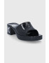 Karl Lagerfeld Чехли Jelly Blok Heel дамски в черно с висок ток KL83001 - Pepit.bg