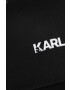Karl Lagerfeld Детска шапка с козирка в черно с десен - Pepit.bg
