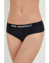 Karl Lagerfeld Долнище на бански в черно - Pepit.bg