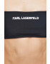 Karl Lagerfeld Горнище на бански в черно с леко подплатена чашка - Pepit.bg