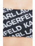 Karl Lagerfeld Горнище на бански в черно с леко подплатена чашка - Pepit.bg