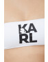 Karl Lagerfeld Горнище на бански в бяло с подплатена чашка - Pepit.bg