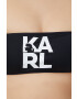 Karl Lagerfeld Горнище на бански в черно с подплатена чашка - Pepit.bg