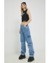 Karl Lagerfeld Jeans Памучен топ в черно - Pepit.bg