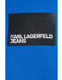 Karl Lagerfeld Jeans Памучен топ в синьо - Pepit.bg