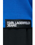 Karl Lagerfeld Jeans Суичър в синьо с качулка с принт - Pepit.bg