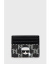 Karl Lagerfeld Калъф за карти дамски в черно - Pepit.bg