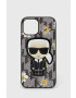 Karl Lagerfeld Кейс за телефон iPhone 13 mini 54'' в сиво - Pepit.bg