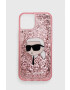 Karl Lagerfeld Кейс за телефон iPhone 14 61'' в розово - Pepit.bg