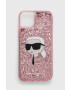 Karl Lagerfeld Кейс за телефон iPhone 14 Plus 67'' в розово - Pepit.bg